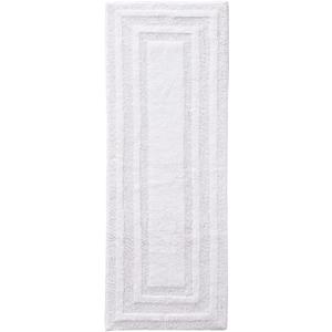 Eddie Bauer - Bathroom Rug Runner, Soft Tufted Cotton Bath Essentials, Absorbent & Quick Dry (Logan White, 60" x 22") (1'10" x 5' (Rectangular))