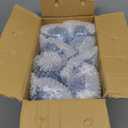 48 PCS Plastic Ribbed Wine Glasses 11oz Blue Detachable Wine Goblet Unbreakable Vintage Ripple Water Goblets Cocktail Drinking Cups for Parties Weddings Poolside Outdoors