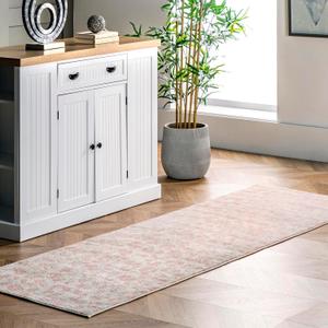 nuLOOM Leopard Animal 2x8 Runner Rug for Living Room Bedroom Dining Room Entryway Hallway Kitchen, Baby Pink/Ivory