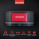 aiwa Cinema Mirror Cast Video Audio System, 10 TFT Screen, 15W Stereo, CD/DVD Player, Screen Mirroring, HDMI/USB/AV/AUX Inputs, FM Radio, Roku/Fire Stick/Google/Apple TV Compatible (Black)