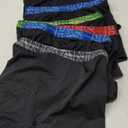 Hanes Boys' Big Performance Tween Boxer Brief Pack, X-Temp Mesh Stretch Underwear, Black, 6-Pack (Large)
