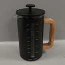 Home Hero French Press Coffee Maker - 34 oz Coffee Press with Bamboo Wood Handle, Heat Resistant Thick Borosilicate Glass French Presses, 4 Layer Filter, French Press Stainless Steel (Black)