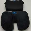 Everlasting Comfort Memory Foam Car Seat Cushion - Tailbone Pain Relief, Driving Seat Cushion for Short People - Office, Wheelchair, Gaming Chair, Travel - Non-Slip, Washable Cover