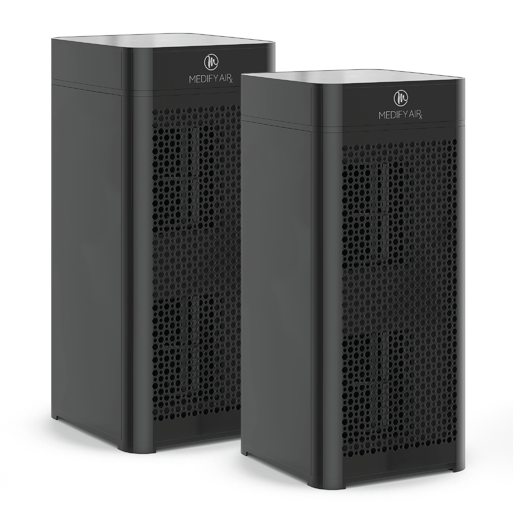 Medify MA-40 Air Purifier with True HEPA H13 Filter | 1,793 ft² Coverage in 1hr for Smoke, Wildfires, Odors, Pollen, Pets | Removal to 0.1 Microns | Black, 2 -Pack
