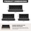 Porch Swing Cushions,Outdoor Cushions 3 Seater Replacement with Backrest, Waterproof Thickened Bench Cushion with Ties for Porch, Patio,Outdoor, Backyard and Garden (Black 60 * 40 in)
