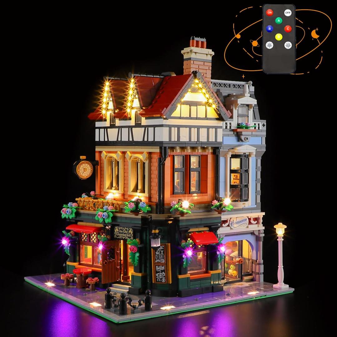 LIGHTAILING Light for Lego-10350 Tudor Corner - Led Lighting Kit Compatible with Lego Building Blocks Model:Remote-Control Version - NOT Included The Model Set