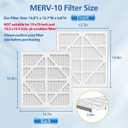 10 Pack MERV-10 Filter Replacement, Compatible with AlorAir CleanShield HEPA 550 and Abestorm HEPA 550 Air Scrubber Only Not for Other 550 Models, Filter Size 14.8"L x 13.7"W x 0.8"H