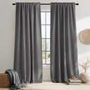 NICETOWN Light Reducing Curtain Panels Window Draperies - (Grey Color) 52x84 inch, 2 Pieces, Insulating Room Darkening Drapes for Bedroom