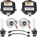 2 Packs HID Headlight Ballast W/Igniter & D2S Bulb for Infiniti EX35 EX37 FX35 FX37 FX45 FX50 G35 G37 JX35 Q50 Q60 Q70 QX56 QX60 QX70 QX80 28474-89904,28474-8991A Xenon Ballast Control Module