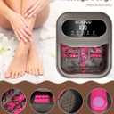 OOAMBB Collapsible Foot Spa with Heat, Bubble and Temp Control, Foot Bath Massager with XL Touch Screen and Massage Rollers, Foot Soaking Tub, Pedicure Foot spa for Stress Relief (Grey)