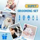 Supet Dog Grooming Hammock Harness for Dogs Cats, Relaxation Pet Nail Clipper Hammock, Restraint Dog & Large Animal Leashes Sling for Groomingk for Nail Trimming (Blue, L)