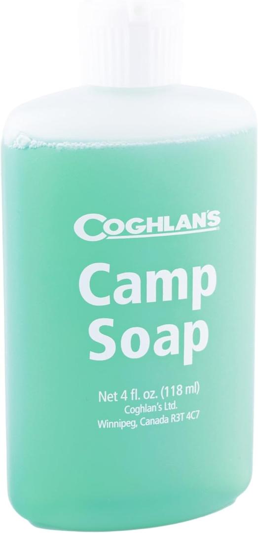 Coghlan's Biodegradable Camp Soap, 4 oz  Compact and Concentrated for Camping, Hiking, Backpacking, Travel, and Outdoor Adventures  Eco-Friendly, Unscented, Versatile Cleaning Solution