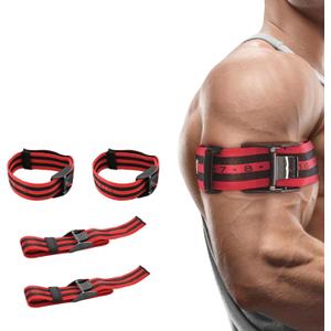 4 Pcs Bands Blood Flow Restriction Bands for Arms Legs & Glutes Extra Wide 2" Straps for Occlusion Training Quick-Release Elastic Strap Ideal for Muscle Growth Without Heavy Weights
