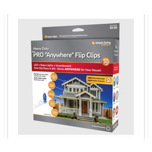 3pcs x 50 Count String Light Pro Anywhere Flip Clips 