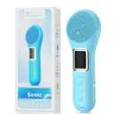 WOVAZUS Facial Cleansing Brush, IPX7 Waterproof Rechargeable Silicone Face Scrubber, 5 Cleansing Modes Face Brush for Face Exfoliator, Exfoliating and Massaging Face Scrubber Exfoliator, Blue