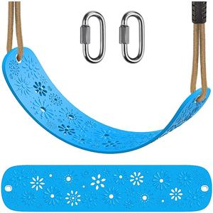 BeneLabel Heavy Duty Swing Seat with Adjustable Height Rope from 4.2ft to 6.7ft Playground Swing Seats for Kids and Adults Blue 600 LB Weight Capacity