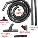 Maresh Products Compatible Replacement for Some Shop Vac & Ridgid Style Vacuum Cleaners Commercial Grade Hose with Tool Set, Has 2 1/4" Machine End Coupling & Uses the Standard 1 1/4" Hose Attachments