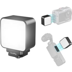 SmallRig Magnetic Mini LED Video Light for Action Cameras, 3000K-6000K, 500mAh Battery, for DJI OSMO Action 6/5 Pro/4/Pocket 4/3/Nano, for GoPro Light, for Insta360 Ace Pro2, for Xtra Muse- 5446