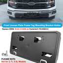 Front License Plate Frame for 2024 2025 2026 Ford F150 5.0L Models Without Tremor Package Immersion Heater & Bumper Trim Front Bumper License Plate Holder Mounting Bracket Replace# RL3Z17A385AA
