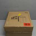 Sooyee Clear 14 Liter Bathroom Trash Can with Lid,3.9 Gallon Garbage Can with Press Type Lid,Trash Bin for Bathroom,Powder Room,Bedroom,Kitchen,Craft Room,Office