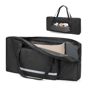 Baby Bouncer Transport Bag, Bouncer Carrier Compatible with Baby Bjorn Bouncer Balance Soft and Bouncer Bliss, Double Zipped Travel bag with shoulder Pad, Black