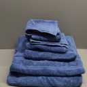 American Soft Linen Luxury 6 Piece Towel Set, 2 Bath Towels 2 Hand Towel 2 Washcloths, 600 GSM 100% Cotton Turkish Towels for Bathroom, Electric Blue Towel Sets