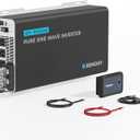 Renogy Inverter PUH 3000W, 12V to 110V Pure Sine Wave Power Inverter, Built-in Transfer Switch and Bluetooth, DC to AC Solar Converter for RV, Truck, Camping, Home, Emergency, Off-Grid Living (3KW)