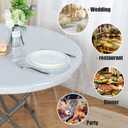 sancua Clear Plastic 100% Waterproof Round Tablecloth - 70 Inch - Vinyl PVC Table Cloth Protector Oil Spill Proof Wipe Clean Table Cover for Dining Tables, Parties, Camping, Crystal Clear