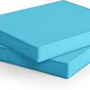 Outdoor Chair Cushions Set of 2: Waterproof & Fade Resistant Seat Cushion for Patio Furniture - 18.5 x 16 x 2 Inch Chair Pads with Ties and Hidden Zipper - Patio Chair Cushion Replacement, Teal