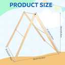 2 Set Wooden Teepee Frame Poles for Tent, 49 x 39 x 38.5 Inches