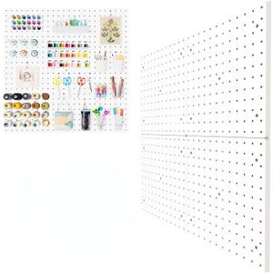FZK 36pcs Pegboard Kit, Peg Board,Peg Board Hooks,Includes 4 Black Pegboard and Pegboard Accessories,Pegboard with Hooks,Plastic Pegboard,Pegboard Wall Organizer, Garage Storage