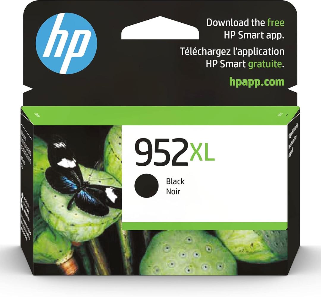 HP 952XL Black High-yield Ink Cartridge for HP Printers | Works with Printer Series: OfficeJet 8702, Pro 7720, 7740, 8210, 8710, 8720, 8730, 8740 | Eligible for Instant Ink | F6U19AN