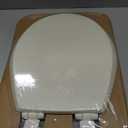 Mayfair Cassel Slow Close Toilet Seat, Easy Clean, Non Slip Premium Wood Seat, Easy Install, Made in USA, Round, Biscuit