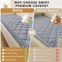 Smiry Fuzzy Couch Cover for Dogs, Non Slip Washable Pet Sofa Cover, Scratch Proof Hair Resistant Plush Sofa Slipcover, Pet Friendly Couch Cushion Protector for Cat, Grey, 27.6" x 82.7"