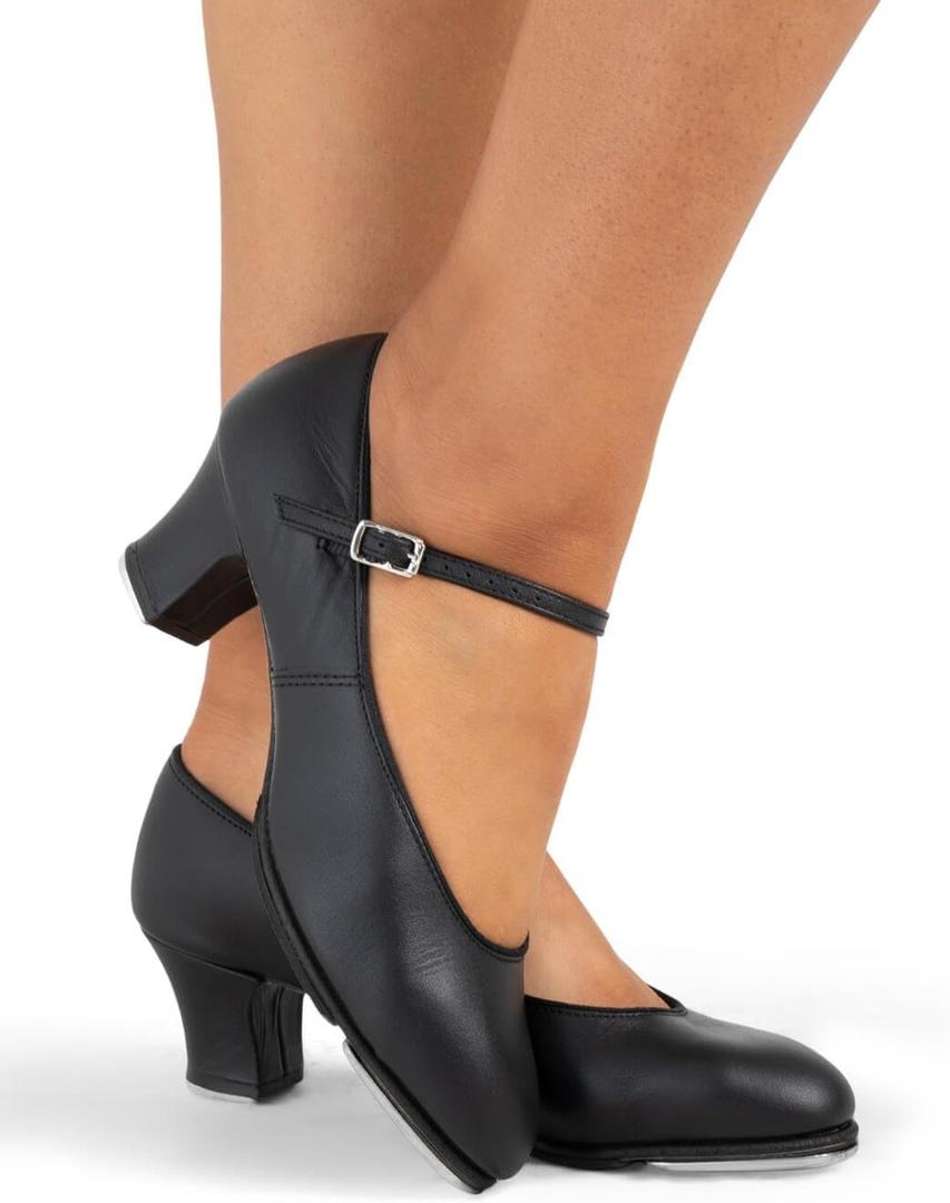 Capezio Women's Tap Jr. Footlight Tap Shoe (8, Black)