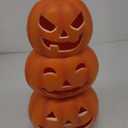 Rocinha Plastic Jack O Lantern Pumpkins with Spooky Lights - Battery Operated Lighted Pumpkins for Outdoor, Indoor, Haunted House, Porch Decoration