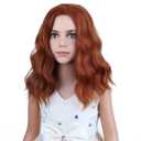 PATTNIUM Kids Ginger Orange Wig Child Short Wavy Wig Dark Orange Wigs for Girls Cosplay Halloween Party Costume Heat Resistant Synthetic Wigs