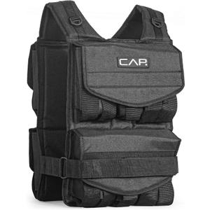 CAP Barbell Adjustable Weighted Vest | 80 lbs | Heavy-Duty Workout Vest with Removable Iron Weights for Strength Training, Cardio, Running, and Calisthenics
