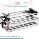 GEARFLAG Manual RV Double Step Folding Aluminum Entry Step with Anti-Slip Surface, 440 lbs Capacity for Camper, Trailer, Motorhome, Utility Trailer