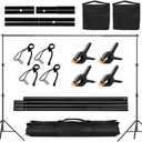 Backdrop Stand for Parties, 6.5x10ft Adjustable Background Support System for Events Decoration, Baby Shower, Photography with Spring Clamps, Backdrop Clip, Sandbag and Carrying Bag