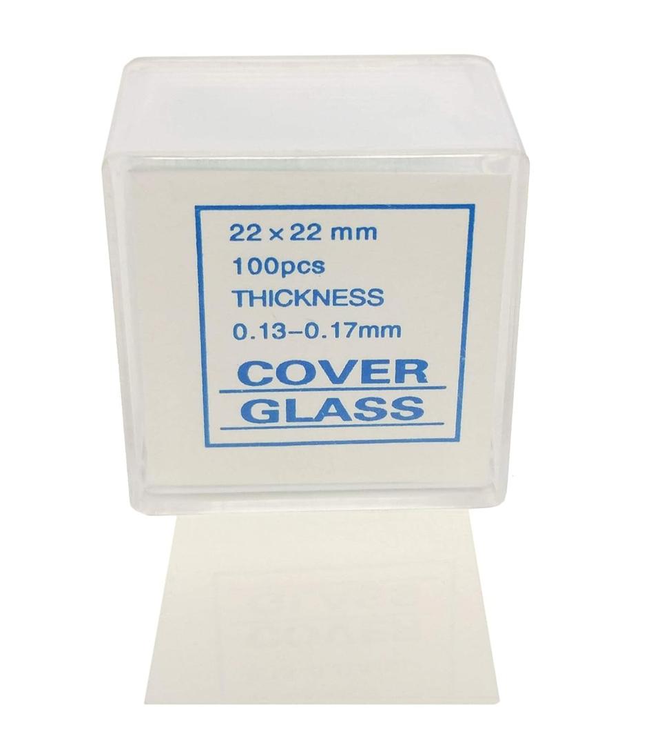4-13521 Coverslips, Glass, 22 mm x 22 mm, #1 Thickness, Box of 100