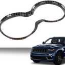 CROSSDESIGN Gear Shift Cup Holder Cover Trim Bezel Carbon Fiber Compatible with Jeep Grand Cherokee 2011-2021
