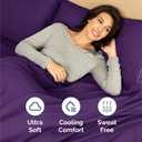 Queen Size 4 Piece Sheet Set - Comfy Breathable & Cooling Sheets - Hotel Luxury Bed Sheets for Women & Men - Deep Pockets, Easy-Fit, Extra Soft & Wrinkle Free Sheets - Purple Oeko-Tex Bed Sheet Set