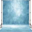 Abstract Professional Photography Backdrop for Portrait Photo Props Booth Background Photoshoot Studio with Polyester Fabric Roller Pocket on Top(8x10ft, Light Blue,No Stand)