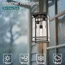 Outdoor LED Pendant Light Fixtures for Porch,3 Lights 5CCT Large Hanging Pendant Lantern,Oil Rubbed Bronze LED Integrated Bulbs Modern Outdoor Pendant Lights,Exterior Chandelier for Patio,Foyer