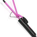 DAN Technology Small Ceramic Curling Wand with Adjustable Temperature for Tight Curls on Short & Long Hair (3/8 Inch, 10MM) (Pink)