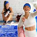 12 Pcs Cooling Sports Headbands for Men Women Instant Cooling Moisture Wicking Sweatbands Elastic Breathable Mesh Headband for Workout Running Cycling Skiing Fitness Gym Tennis Golf Camping (Blue)