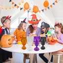 12 Pcs Halloween Skull Goblet 12 oz Plastic Gothic Wine Cups Halloween Mugs Party Table Decorations Skeleton Party Supplies for Wine, Juice, Bar