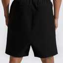 Men's 7" Athletic Hiking Shorts Quick-Dry Lightweight Gym Running Shorts with Zipper Pockets for Outdoor Workout (Black, M)