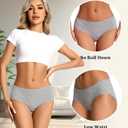 Womens Underwear Cotton Soft Hipster Full Coverage Ladies Stretch Panties (Regular & Plus Size) (M)